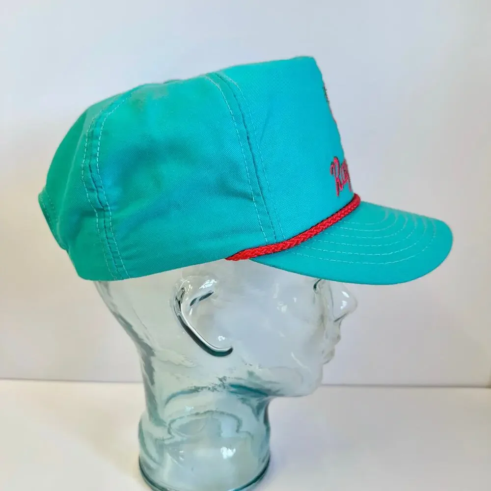 Ray Steven's Vintage 80s 90s turquoise snap back trucker hat‎ one size
